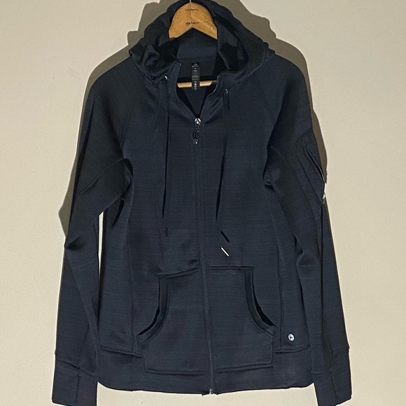 90 Degree By Reflex Jackets & Blazers - 90 Degree Ladies black zip up hooded jacket XL